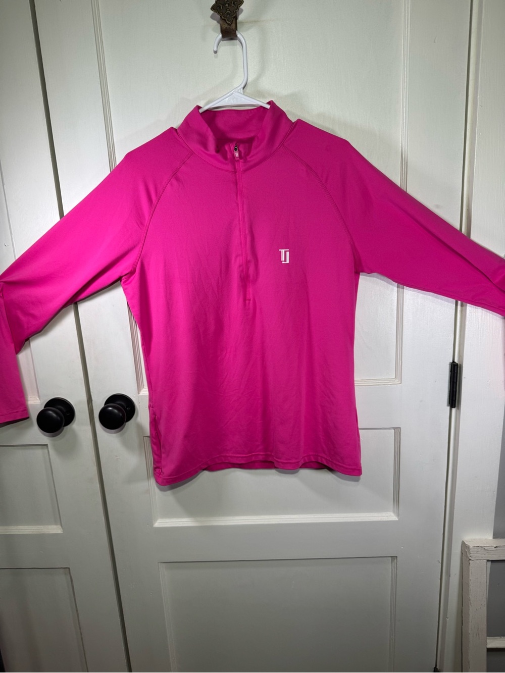 Taylor Jordan Hot Pink Quarter-Zip Performance Pullover